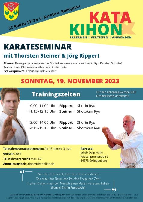 19.11.2023 Lehrgang Thorsten Steiner Joerg Rippert